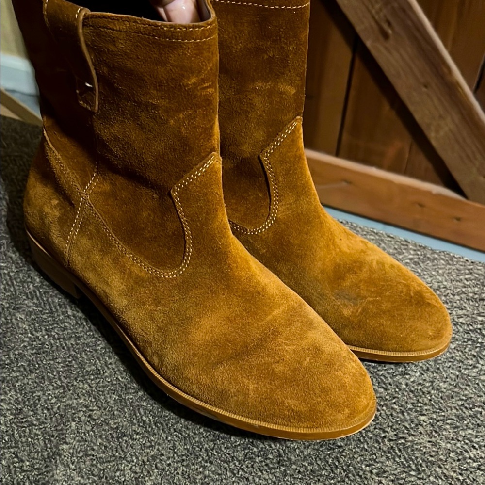 REBECCA MINKOFF Women’s  Tan Suede Boots